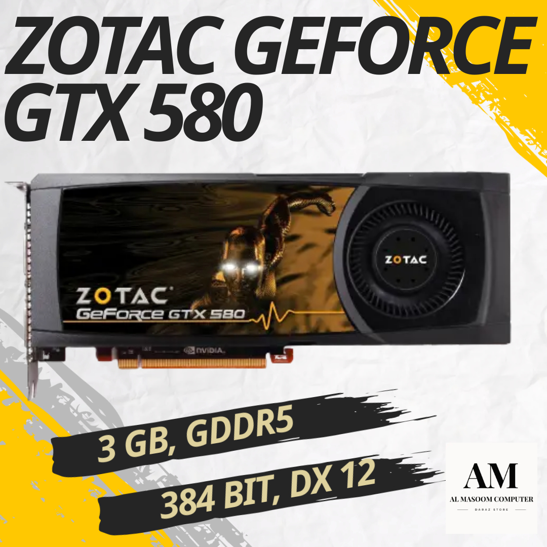 ZOTAC GEFORCE GTX 580 3GB GDDR5 384BIT DX12 GAMING GRAPHIC